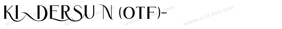 KIDERSUN (otf)字体转换